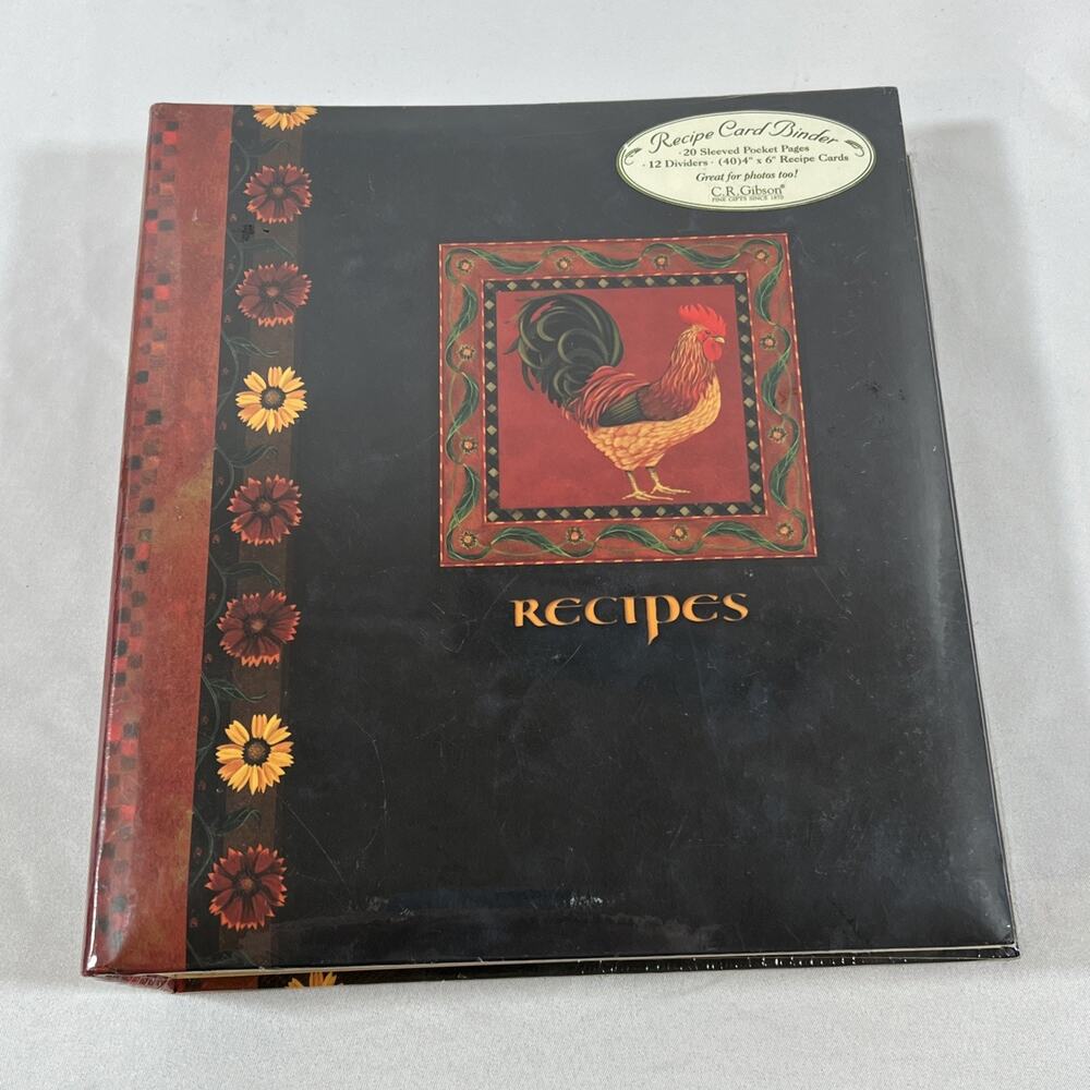 C. R. Gibson Pocket Page Recipe Book Elizabeth Tipton Rooster Country Chicken